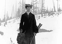 Mattie Gunterman ventured into BC mining camps, working as a cook, trapper and subsistence farmer, while documenting life in a collection of glass-plate negatives. Mattie Gunterman Photo Vancouver Public Library VPL 2215