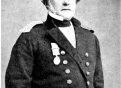 James Douglas, shown ca. 1861, was governor of the colony of Vancouver Island from 1851 to 1864, and governor of the mainland colony of British Columbia from 1858 to 1864. Image A-01227 courtesy of the Royal BC Museum.