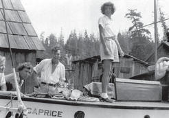 A few of the children and Capi aboard the Caprice
