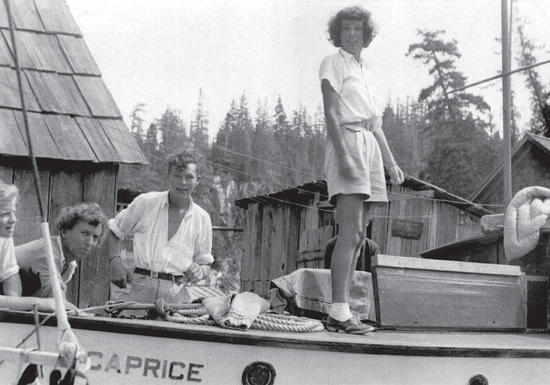 A few of the children and Capi aboard the Caprice