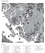 A map showing Jervis Inlet