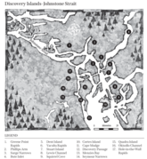 A map of the Discovery Islands and Johnstone Strait