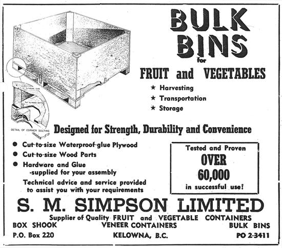 An advertisement promoting bulk bins for fruit and vegetables.