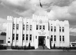 Kelowna Post Office. Kelowna’s art deco post office was built on Bernard Avenue during the 1930s. It was demolished forty years later before the city recognized its heritage value. | Kelowna Public Archives 3448