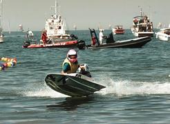 British Columbians have had an affectionate and sometimes quirky relationship with the Strait of Georgia. Racers approach the English Bay finish line of the annual Nanaimo–Vancouver bathtub race, an institution since 1967. Peter Battistoni/Vancouver Sun photo