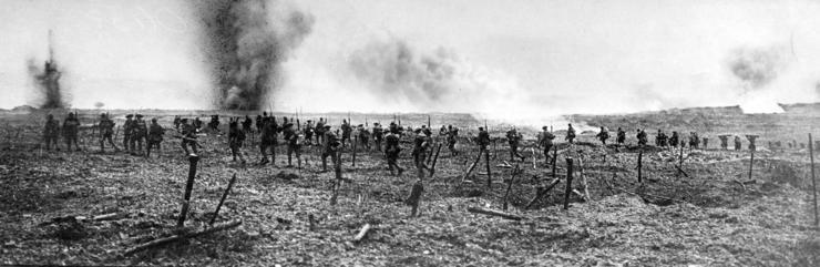 Canadian troops in action.