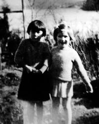 Gloria Karatsu and Joan Malon (Nicholson) at Clayoquot, late 1930s. These two best friends were inseparable as little girls growing up on Stubbs Island. Joan’s grandfather, Walter Dawley, ran the store and hotel. The Karatsu family had nine children, and like other families on the island, rented their land from Dawley, at the Japanese settlement on the southeastern section of the island.