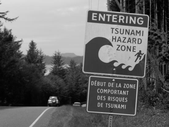 The threat of tsunamis around the Pacific Rim’s Ring of Fire has led communities like Tofino to establish detailed emergency response plans, including sirens near beaches to warn of potential threats. Signs identify hazard zones and evacuation routes to follow in the event of a tsunami alert.