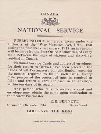 Conscription Notice