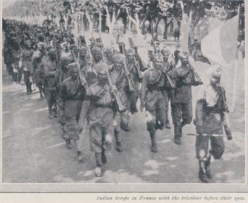 Photo of a troop of East Indian soldiers.