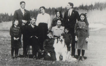 The Hillborn brothers with their family in Quesnel.