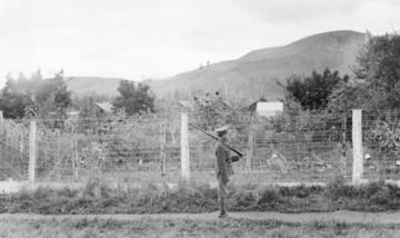 Photo of internment camp guard