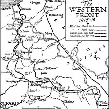 Map of Western Front