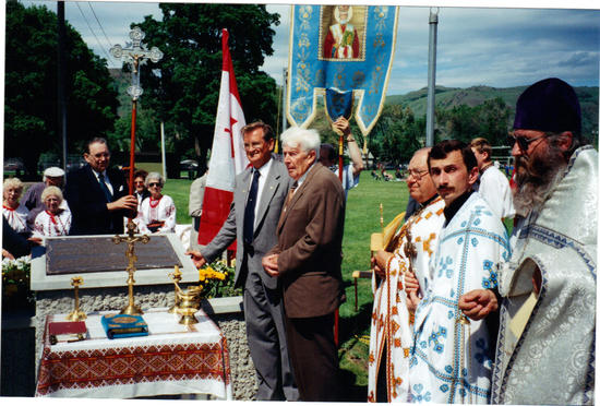 Photo of Fred Kohse at the location of the internment camp in 1997