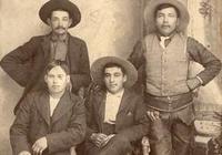 George McLean (far right) with fellow Douglas Lake cowboys before the war.