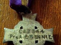 The back of Rennie's medal