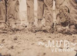 The mud that soldiers experienced while training in Vernon was nothing like what they would soon face in the trenches and on the battlefields of the Western Front. Courtesy of Don Stewart