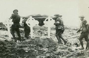 Photo of graves of soldiers who fell at Passchendaele