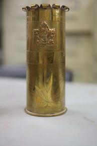 Trench art made from a shell from the BC Regiment Collection
