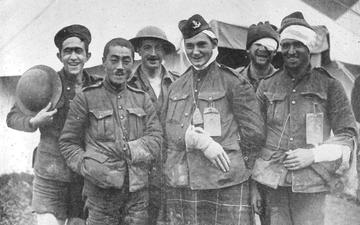 Photo of a group of injured soliders