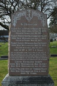 A tribute to the Trapp brothers at Fraser Cemetery in New Westminster