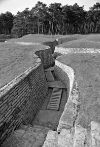 Some of the preserved trenches at Vimy National Historic Site.