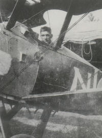Willie Hilborn in his Sopwith Camel.