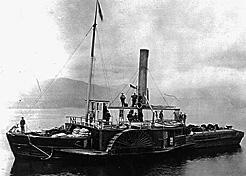 The Beaver was a work boat on the coast for 50 years. It met its end when it was wrecked one day near the entrance to Vancouver harbour. The remains of the vessel still lie in deep water underneath the Lions Gate Bridge linking Vancouver to West Vancouver. BC Archives A-00009 
