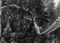 The Lynn Canyon suspension bridge has been part of Lynn Canyon Park ever since the District opened it as a public attraction in 1912. NVMA 5216