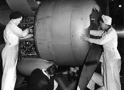 Women were an integral part of the wartime workforce, building Catalina flying boats at Boeing’s plant on Sea Island in Richmond.  City of Vancouver Archives, Air P1.3.