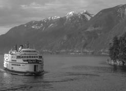 BC Ferries vessel approaching the busy terminal at Horseshoe Bay. By the final decades of the twentieth century, such large car ferries had become essential for overcoming the marine&#160;barrier. Murray Foubister/Flickr&#160;photo